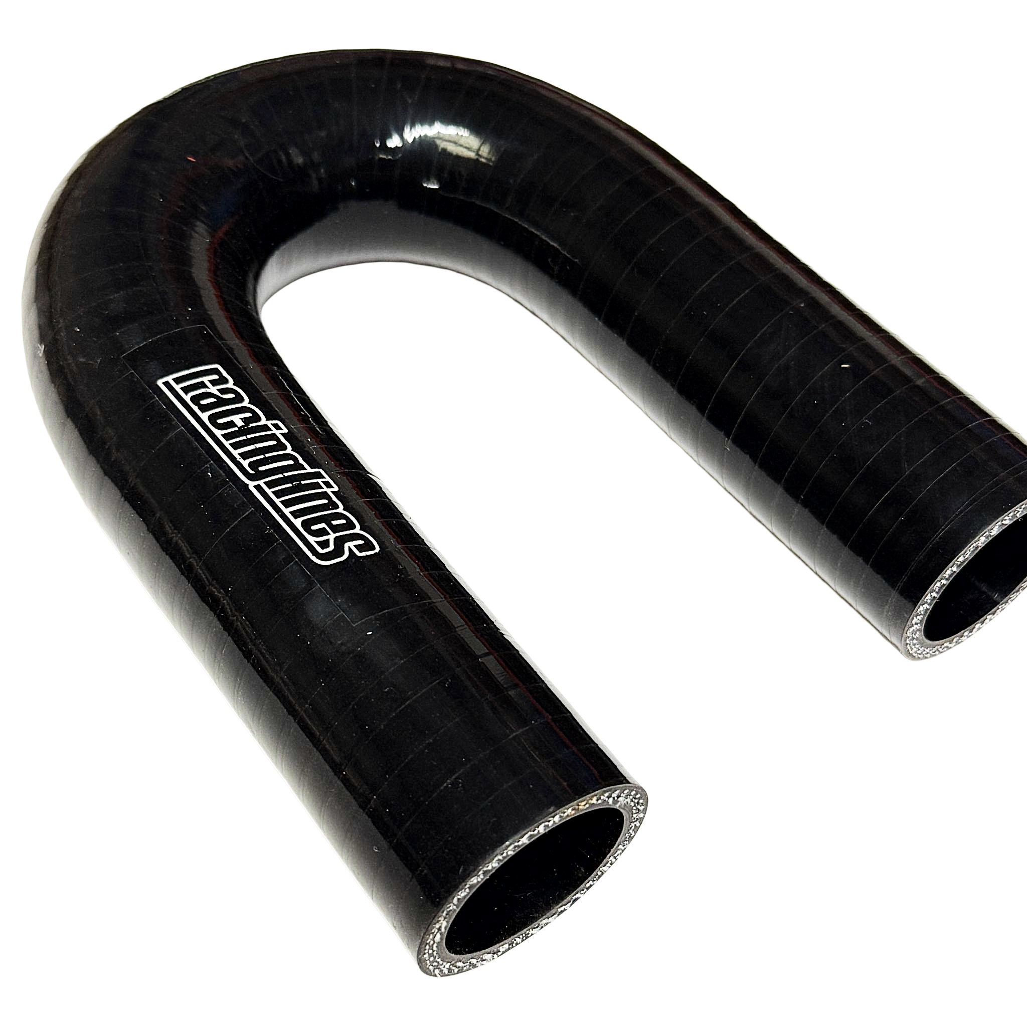 13mm 180 deg Silicone Black