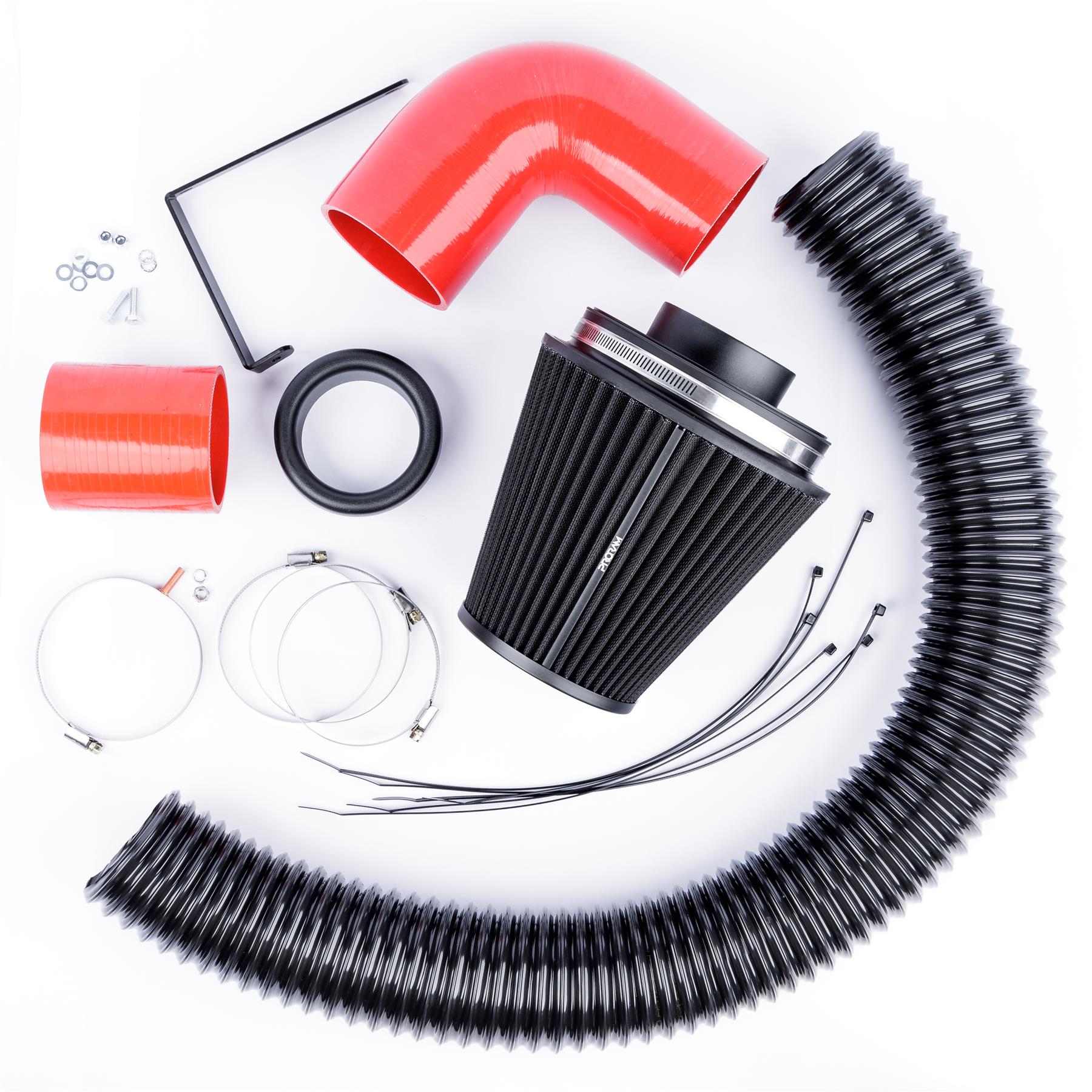 Proram Induction Kit to fit VW MK5 R32 - Red Hoses